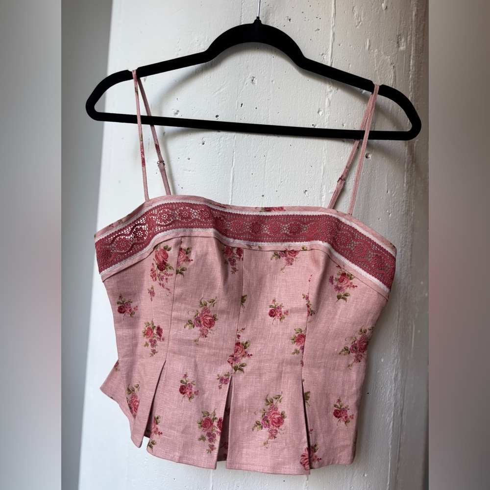 Reformation Pink Floral top